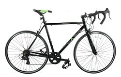 Basis Tourmalet Adult Road Bike, Alloy Frame, 700c Wheel, 7 Speed - Black/Green Thumbnail