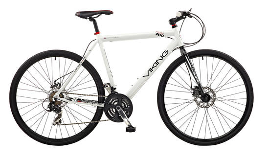 Viking Carnaby Gents 700C 21 Speed Disc Brake Alloy Road Hybrid Bike White