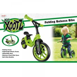 Xootz Toddler Kids Boys Folding Training Balance Bike - Green 2 Thumbnail
