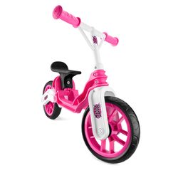 Xootz Toddler Kids Girls Folding Training Balance Bike - Pink Thumbnail