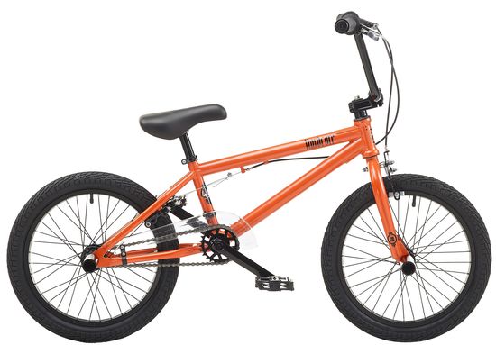 orange 18 inch bike