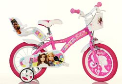 Dino Barbie Rosa Kids Bike with Stabilisers - 14