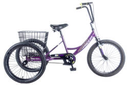 Concept 2 + One Girls Pedal Tricycle With Rear Basket, Purple - 20