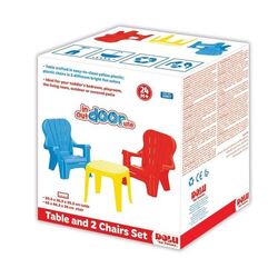 Imperfect Dolu Toddlers Kids Multicolour Table And Chairs Set, 2 Years + 2 Thumbnail