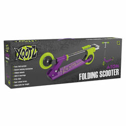 Imperfect Xootz Atom Kids Junior In-Line Folding Push Kick Scooter - Purple 1 Thumbnail