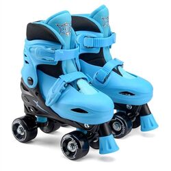 Imperfect Xootz Kids Quad Skates, Beginner Adjustable Roller Skates Boys, Blue/Black Thumbnail