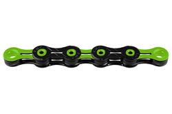 KMC Chain Diamond Like Coating 116 Link 11 Speed - Black/Green Thumbnail