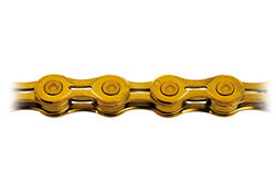 KMC X10EL Ti-Nitride 114 Link Bike Chain, 10 Speed - Gold Thumbnail