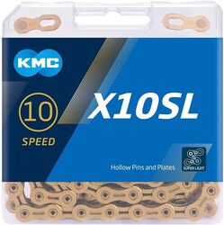 KMC X10SL TI-N 10 Speed Chain - Gold Thumbnail