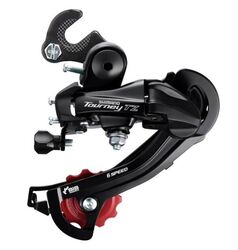 Shimano RD-TZ500 Rear Derailleur - GS 6-Speed With Riveted Adaptor (Road) Thumbnail