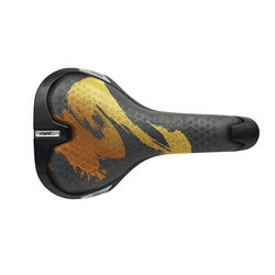 Net Custom FeC Alloy Brush Bike Saddle Seat - Black/Yellow Thumbnail