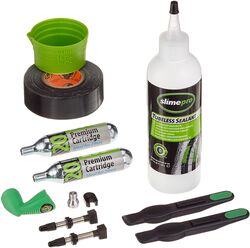 Slime Pro 8oz Tubeless Bicycle Bike Rim Ready Conversion Kit with Gorilla Tape & C02 Inflator Thumbnail