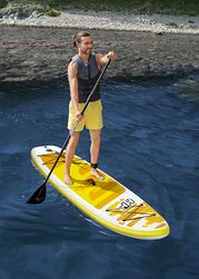 Bestway Hydro-Force Aqua Cruise Inflatable SUP Stand Up Paddleboard - White/Yellow 2 Thumbnail