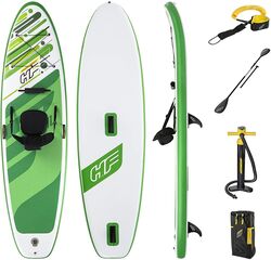 Bestway Hydro-Force Freesoul Tech Convertible Inflatable SUP Stand Up Paddleboard Set - White/Green Thumbnail