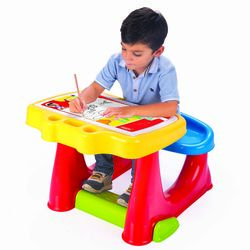 Dolu Toddler Kids Study Desk Table with Bench, Multicolour - 3 Years+ 1 Thumbnail
