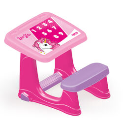 Dolu Unicorn Smart Kids Girls Study Desk Table and Chair Set - Pink Thumbnail