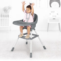 Dolu Dining High Chair - Grey Thumbnail