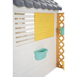 Dolu Garden Playhouse With Fence - White 2 Thumbnail