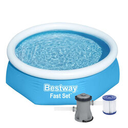 Bestway Fast Set Portable Outdoor Inflatable Swimming Pool - 8ft x 24In  Thumbnail