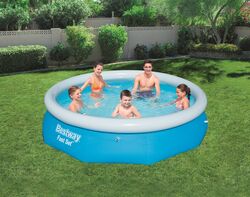 Bestway Fast Set Portable Outdoor Inflatable Swimming Pool - 10ft x 30in  1 Thumbnail