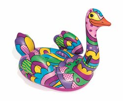 Bestway Pop Art Ostrich Rider Inflatable Beach Swimming Pool Floater 1 Thumbnail