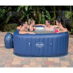 Lay-Z-Spa Hawaii AirJet Outdoor Inflatable Hot Tub Jacuzzi - Blue 3 Thumbnail