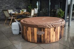 Lay-Z-Spa Hot Tub Helsinki Inflatable 180 AirJet Wood Effect Heated Outdoor 1 Thumbnail