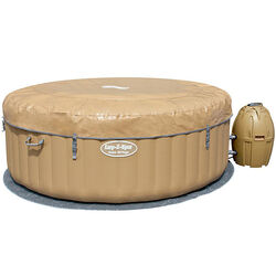 Lay-Z-Spa Palm Springs AirJet Outdoor Inflatable Hot Tub Jacuzzi - Beige 1 Thumbnail