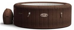 Lay-Z-Spa St. Moritz AirJet Outdoor Inflatable Hot Tub Jacuzzi - Brown Rattan Thumbnail