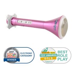Mi-Mic Karaoke Microphone Speaker with Bluetooth and LED Lights - Pink 4 Thumbnail