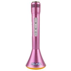 Mi-Mic Karaoke Microphone Speaker with Bluetooth and LED Lights - Pink 6 Thumbnail