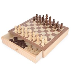 Toyrific 2 In 1 Chess & Draughts Set