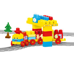 Dolu Multi Colour Kids Building Blocks and Train Set Toy Track - 58 Pcs Thumbnail