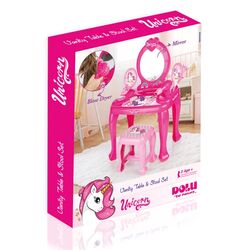 Dolu Unicorn Vanity Table & Stool Kids Roleplay Set 4 Thumbnail