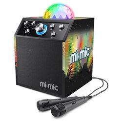 Mi-Mic Speaker With Microphone Karaoke Disco Cube - Black Thumbnail