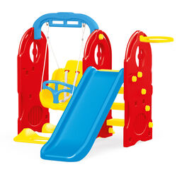 Dolu 4-In-1 Garden Kids Playground, Swing and Slide Set - 18 Months + Thumbnail