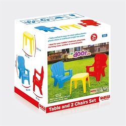 Dolu Toddlers Kids Multicolour Table And Chairs Set, 2 Years + 2 Thumbnail