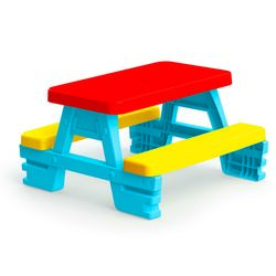 Dolu Toddlers Kids Picnic Table For 4, Indoor Outdoor - 2 Years + Thumbnail