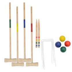 Garden Games Kids Wooden Croquet Set with Carry Bag, Outdoor Games Thumbnail