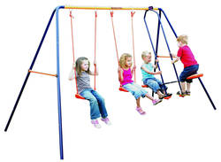 Hedstrom Neptune Playground Sets - Double Swing & Glider - Steel Frame Thumbnail
