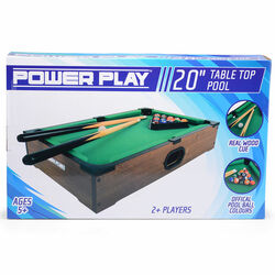 Power Play Kids Pool Billiard Snooker Indoor Table Top Game - 20