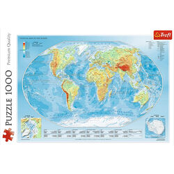 Trefl Physical Map of the World Puzzle Adults - 1000 Pieces 1 Thumbnail