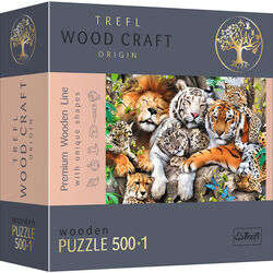 Trefl Wild Cats in the Jungle Wooden Puzzle - 500+1 Pieces Thumbnail