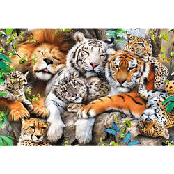 Trefl Wild Cats in the Jungle Wooden Puzzle - 500+1 Pieces 2 Thumbnail