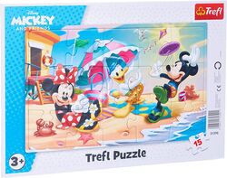 Trefl Disney Characters Play on the Beach Puzzle - 15 Pieces Thumbnail