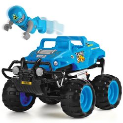 Toyrific Monster Smash Ups Rechargeable Remote Control RC Race Truck, Blue - Rhino Thumbnail