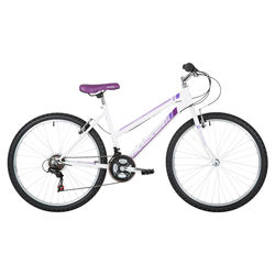 white and purple bike