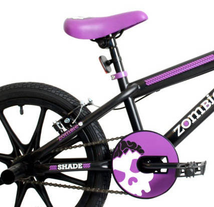 black and purple bmx bike