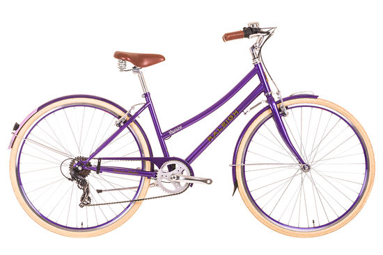 purple ladies bike