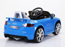 Audi TT RS Licenced Kids 6v Electric Interactive Ride On with Parental Remote - Blue 4 Thumbnail